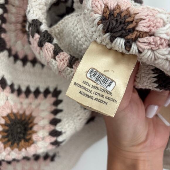 NWOT Andersen & Lauth Anthropologie Crochet Knit Cardigan Bell Sleeve OS - Picture 5 of 7